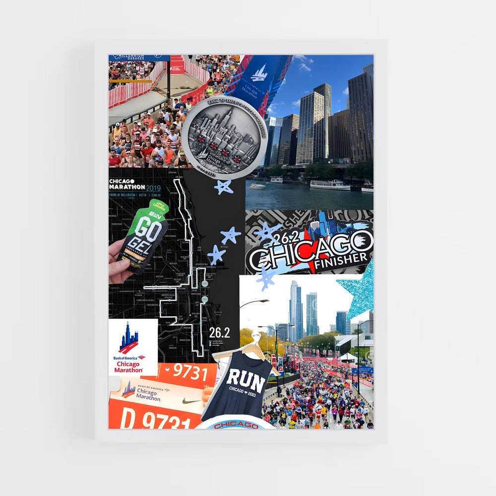 Poster Chicago Run – affiche Athlétisme (vue 3)